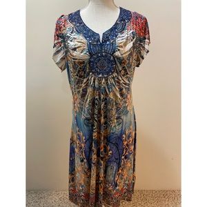 Women’s multi-colored dress, size L